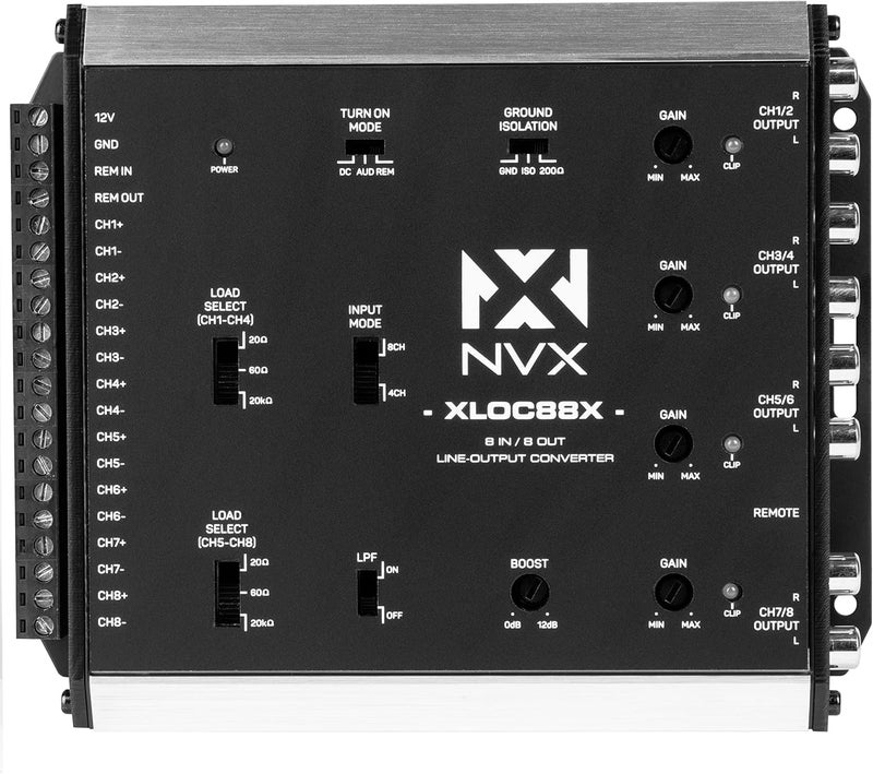 NVX XLOC88X 8 inputs / 8 outputs High Voltage Active Line Output Converter with Impedance Matching and Remote Level Control - Image 2